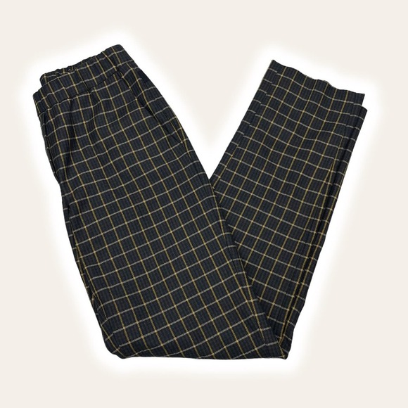 MASSIMO DUTTI Plaid Wool Blend Pull On Pants Sz 2 - Picture 1 of 6